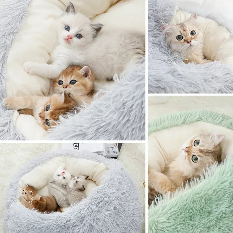 Winter Soft Plush Pet Bed